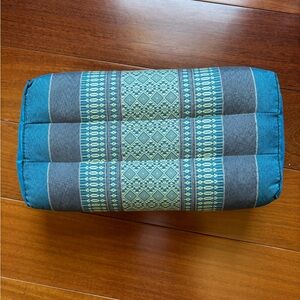 Thai Ethnic Patterned Blue and Gray Cushion